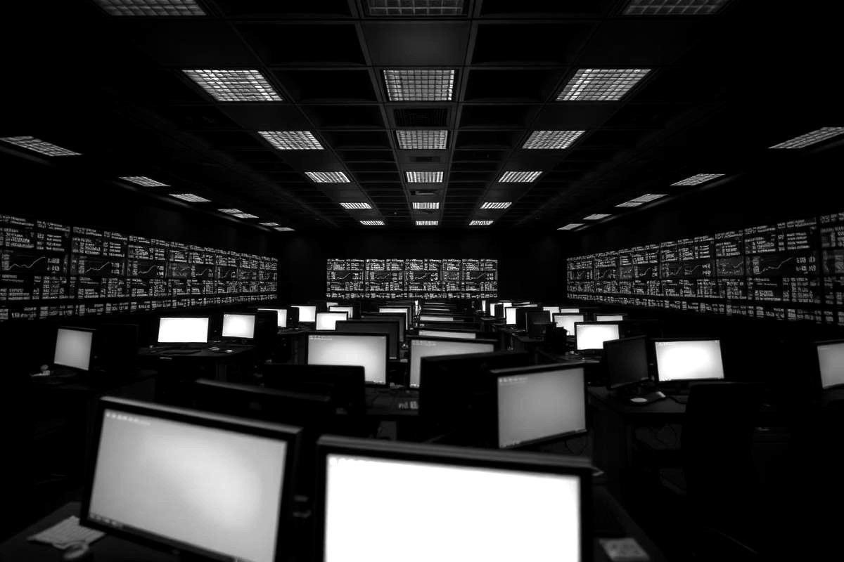 Transaction monitoring operations room, illustrating Danish anti-money-laundering charges