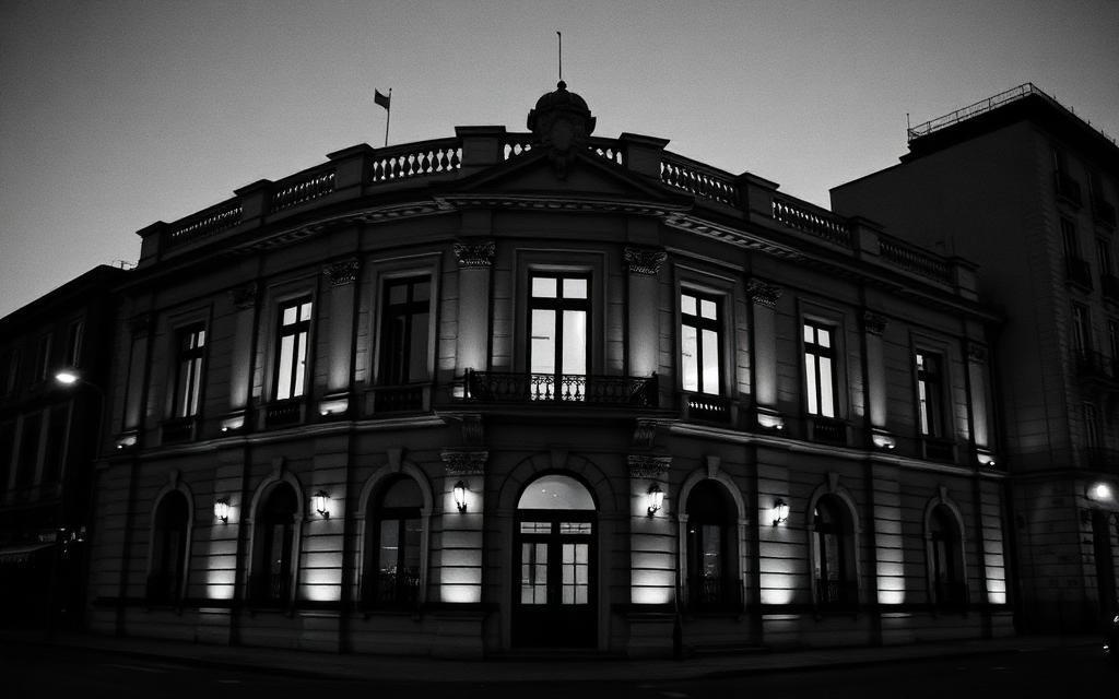 Lisbon bank headquarters at dusk, illustrating the Espírito Santo resolution