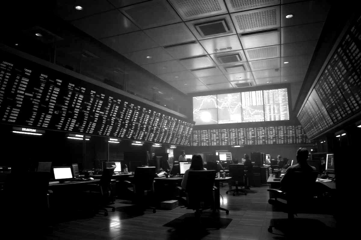 Trading floor at night, illustrating a Danish FSA inspection of AML controls